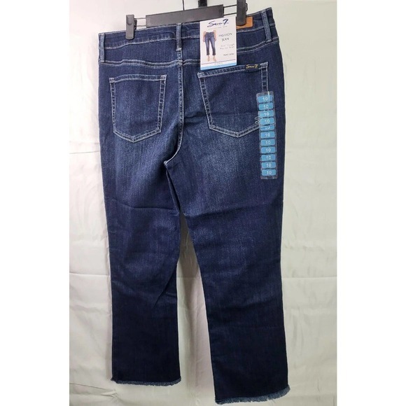 Seven High Rise Fray Hem Slim Though Hip And Thigh Size 10 MSRP $69 - Picture 8 of 8
